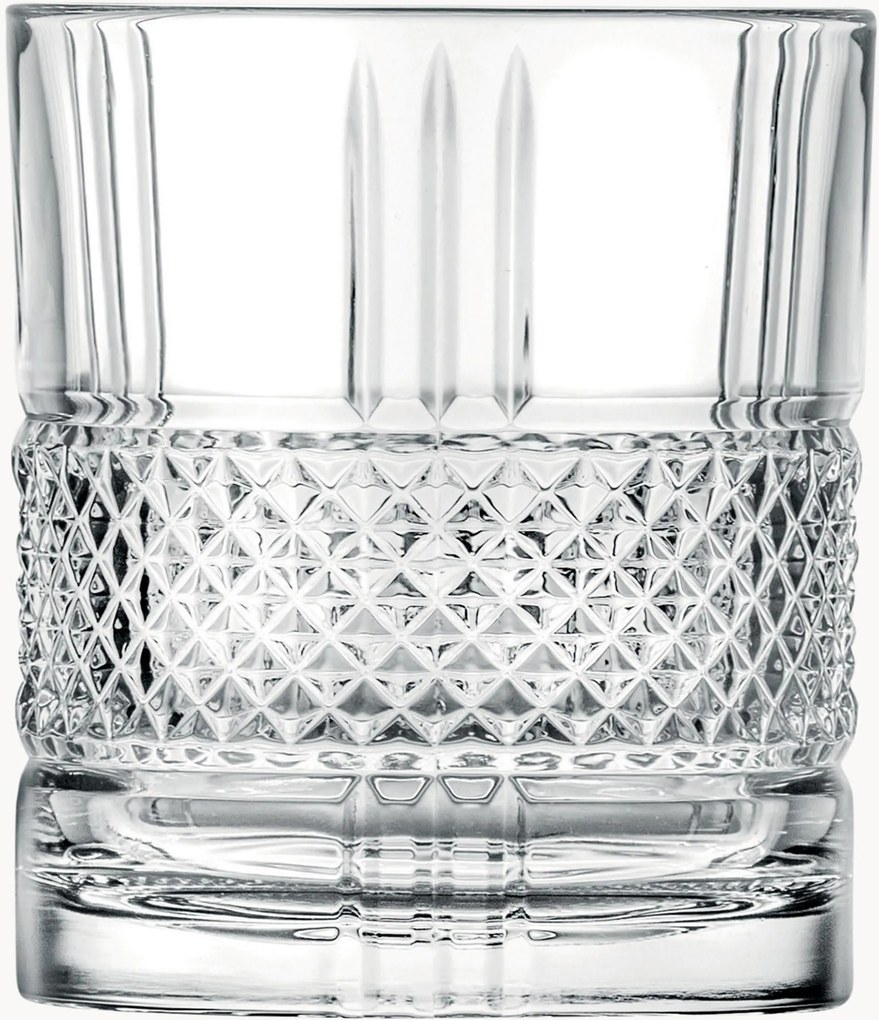 Copos de uísque em cristal com relevo Brillante, conjunto de 6