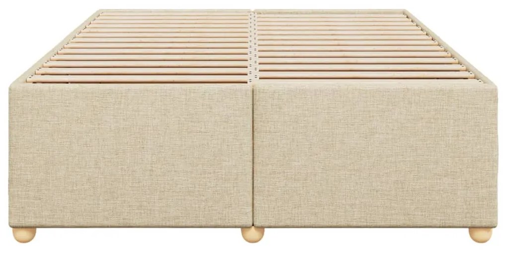 Estrutura de cama sem colchão 160x200 cm tecido cor creme
