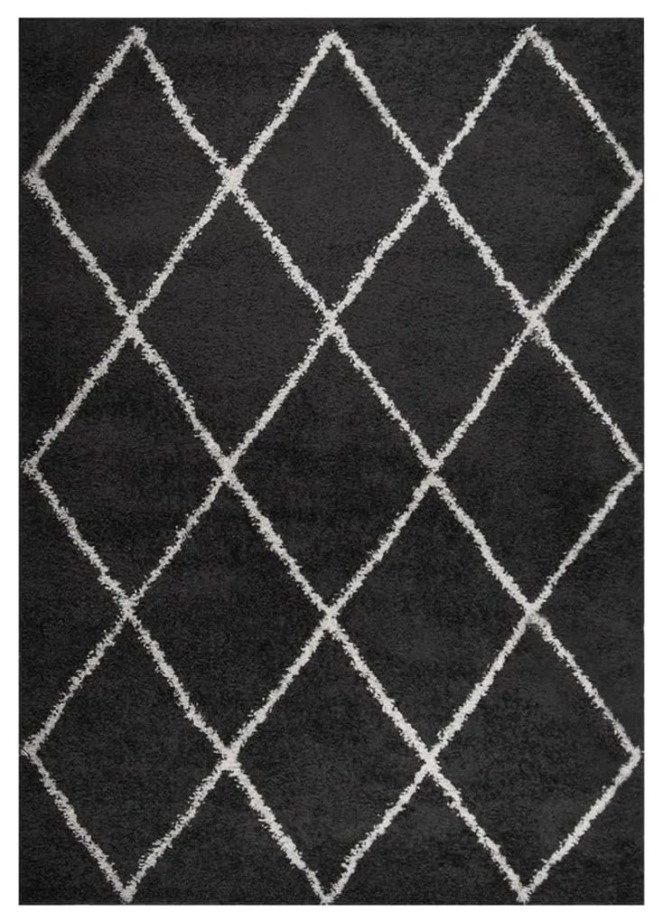vidaXL Tapete shaggy de pelo alto 120x170 cm creme/antracite