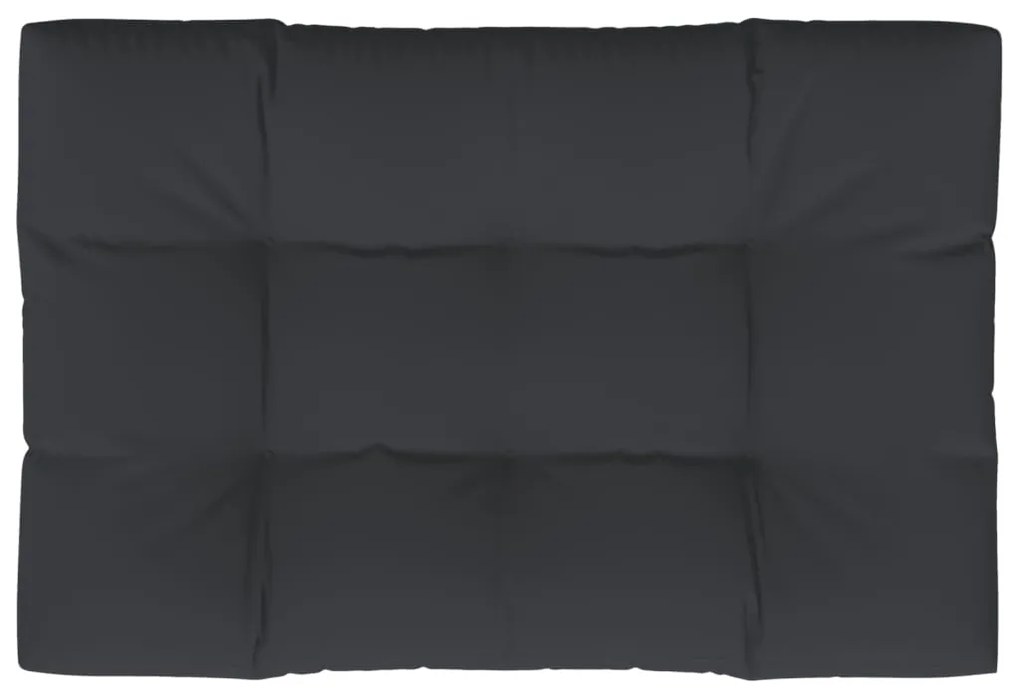 Almofadão para sofá de paletes 120x80x12 cm tecido preto
