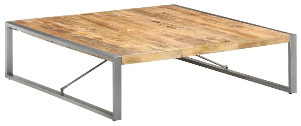 Mesa de centro 140x140x40 cm madeira de mangueira áspera