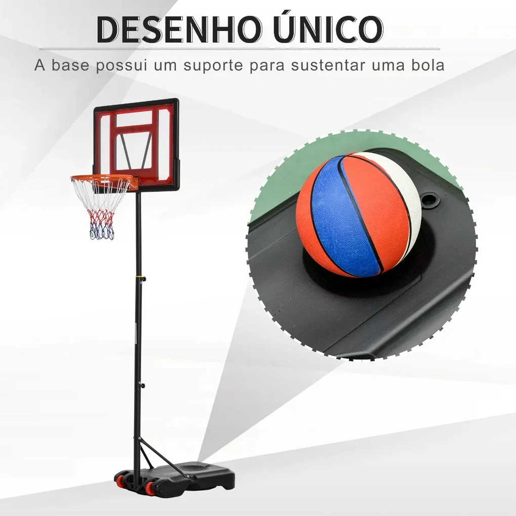 vidaXL Conjunto jogo de basquetebol infantil ajustável 160 cm