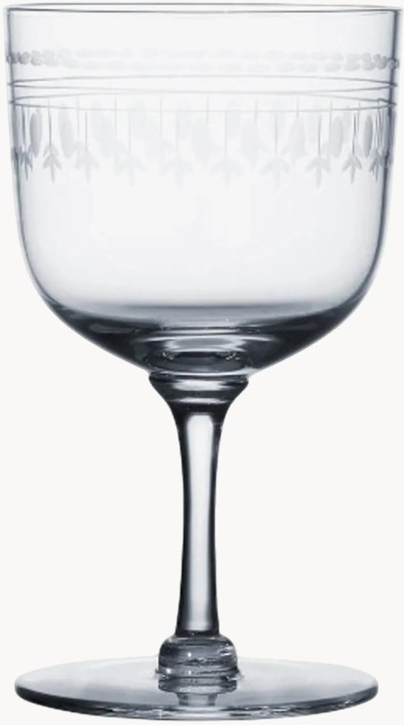 Copos de vinho em cristal artesanal Ovals, conjunto de 4