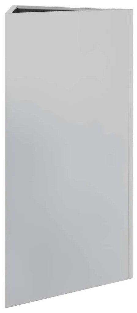 Vaso/floreira de jardim triangular 40x40x75 cm aço galvanizado