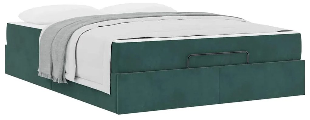 Estrutura da Cama Outros Verde-escuro 140 x 200 cm Veludo