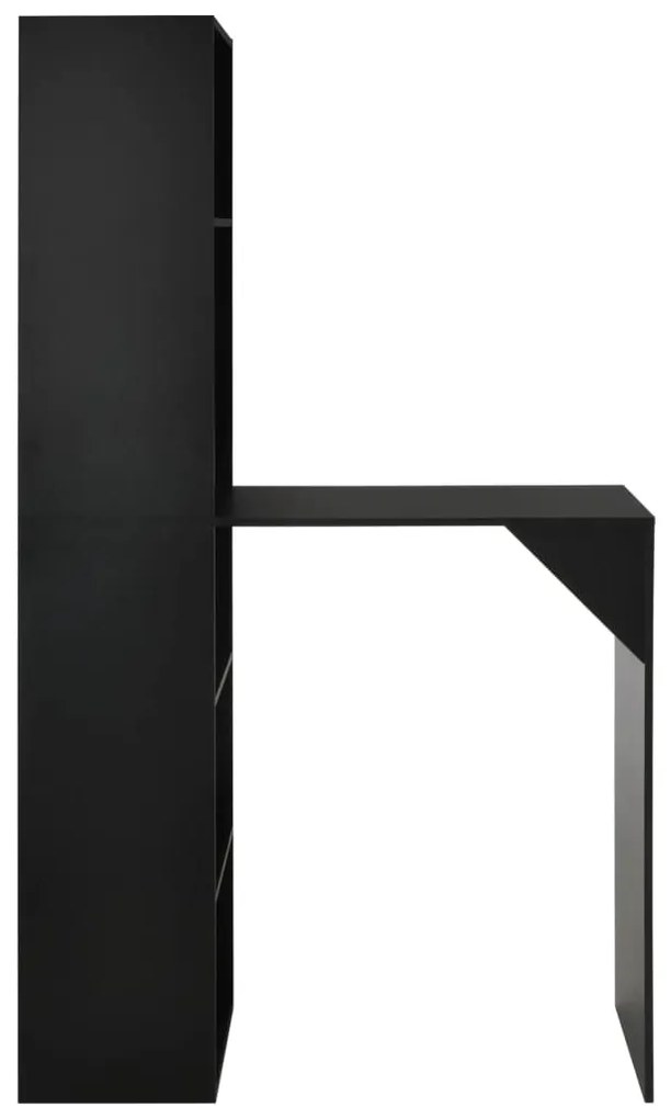 Mesa de bar com armário 115x59x200 cm preto
