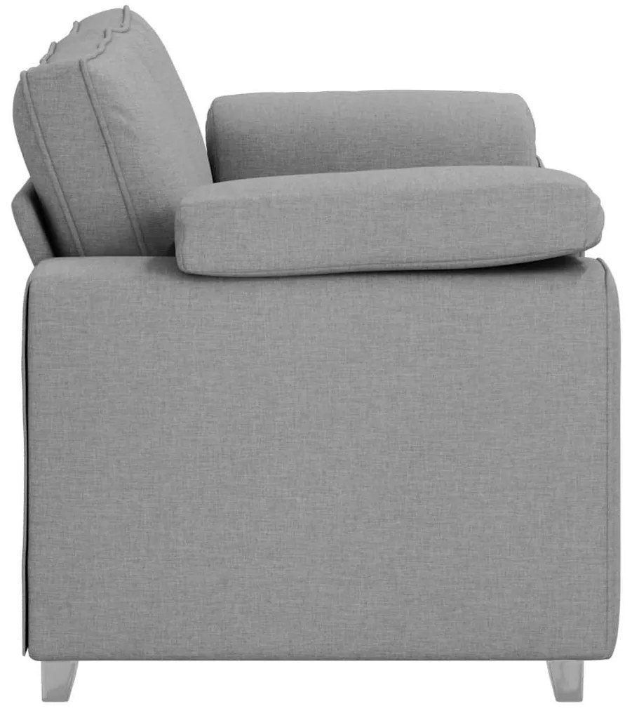Sofá Loveseat - Cinza Claro, Tecido de 120 cm