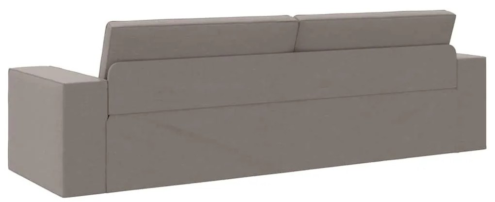 Sofá-Cama de Chão 2 em 1 Taupe 245x150x60.5 cm Tecido