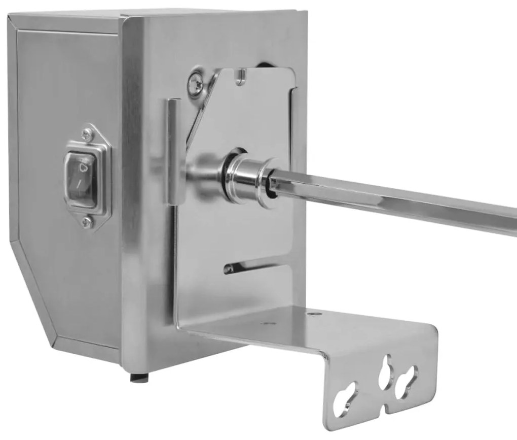 Espeto Rotisserie de churrasqueira + motor profissional, aço 900 mm