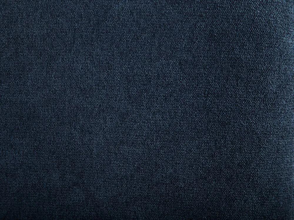 Cama de casal em chenille azul escura 160 x 200 cm TALENCE Beliani