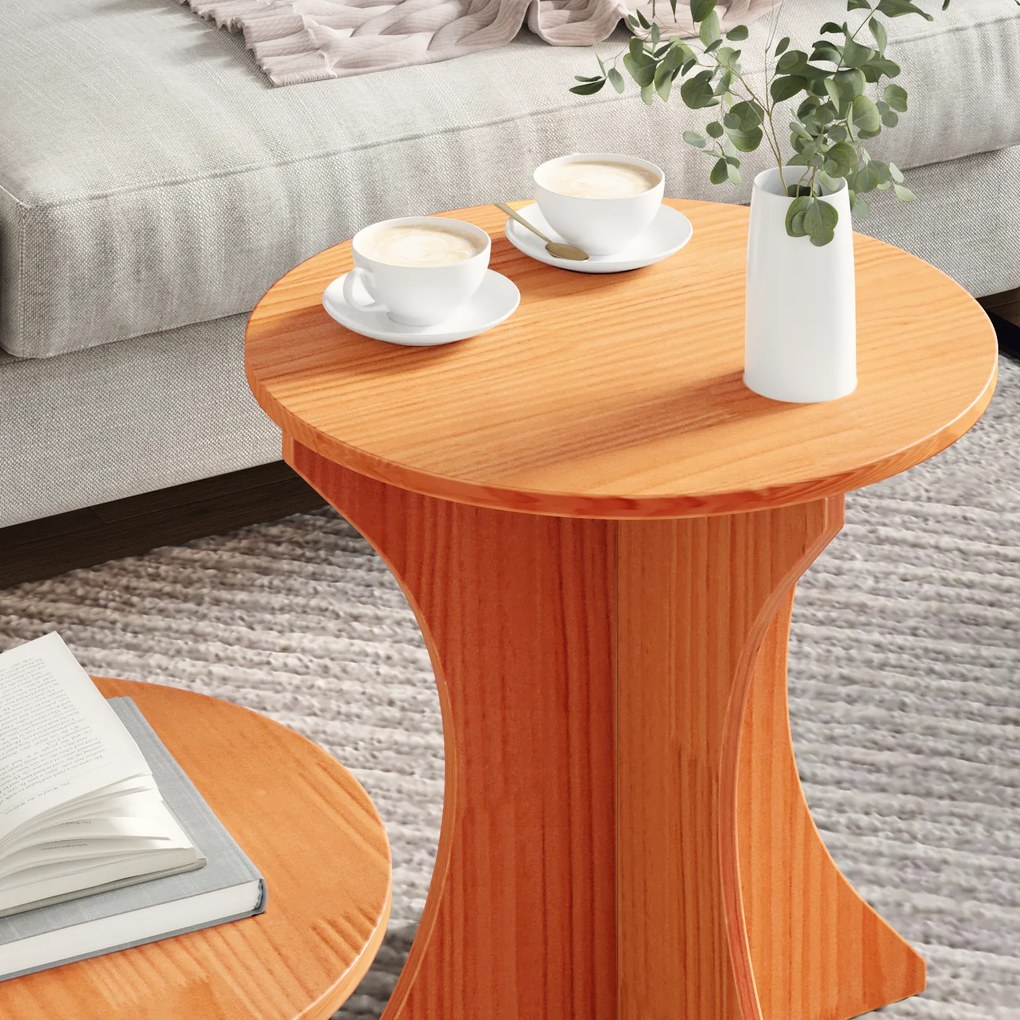 Conjunto de Mesas de Café 2 pcs Castanho 46 x 46 x 47 cm