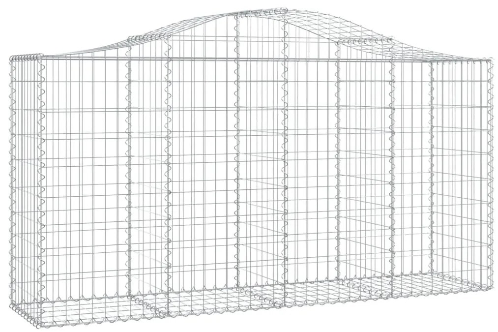 Cestos gabião arqueados 4pcs 200x50x100/120cm ferro galvanizado