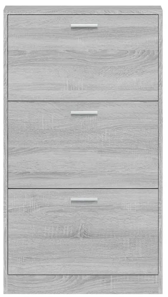 Sapateira 59x17x108 cm derivados de madeira sonoma cinza