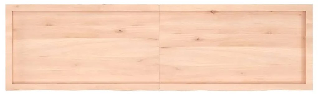 Prateleira de parede 180x50x(2-4)cm carvalho maciço não tratado