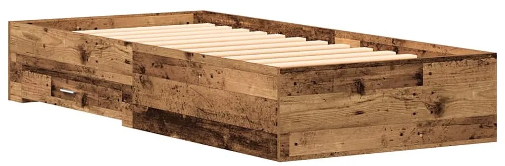 Estrutura de Cama vidaXL Madeira Velha 90x190 cm Madeira Derivada