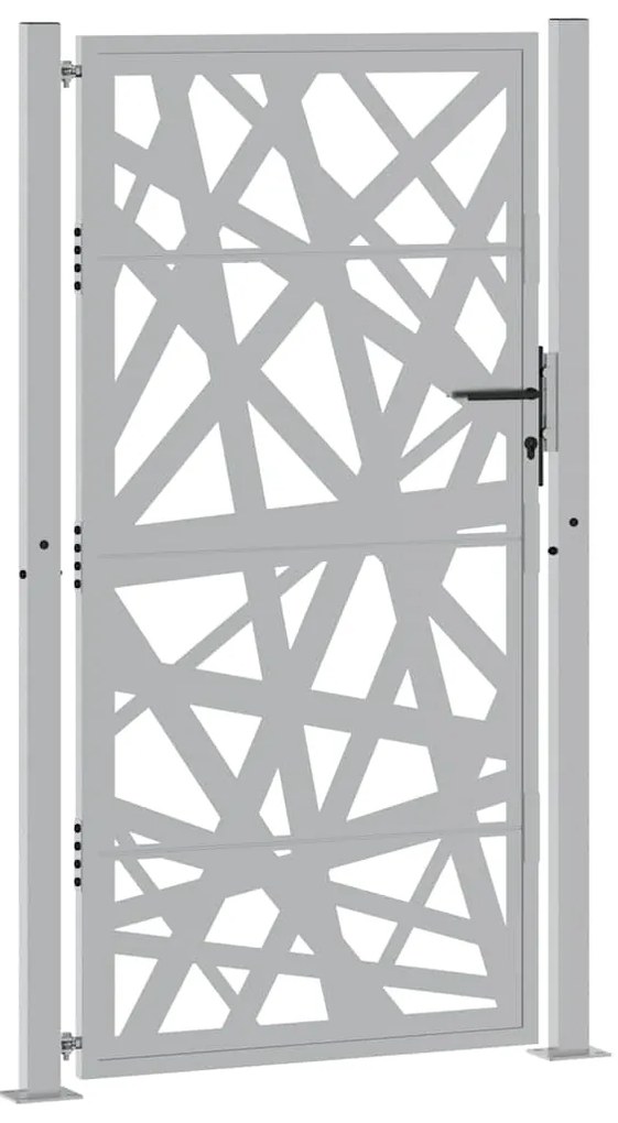Portão de jardim 105x180 cm design de luz em aço resistente