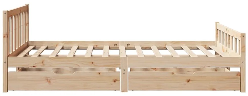 Cama sem colchão 150x200 cm madeira de pinho maciça