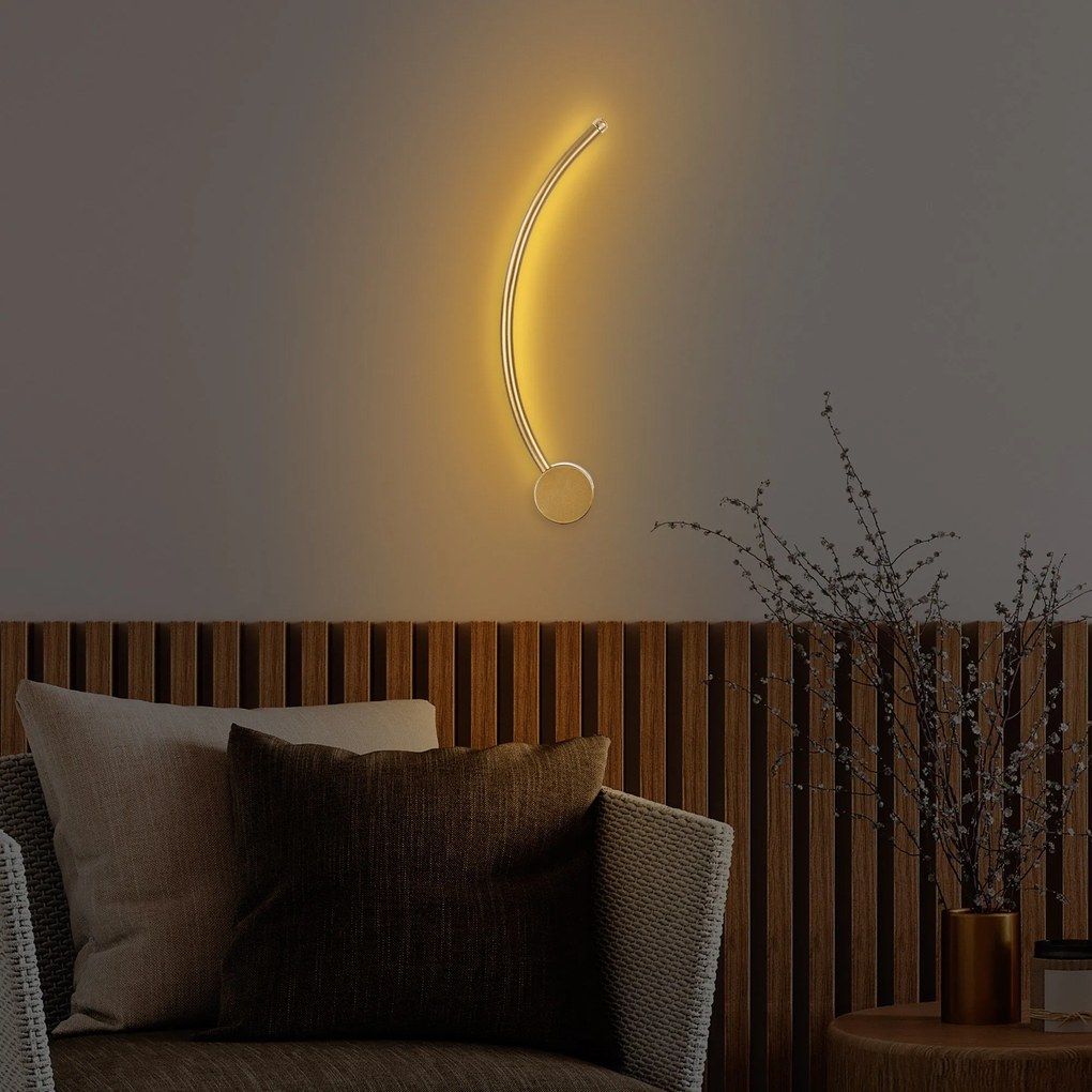 Candeeiro de Parede Uyan – Dourado – 49x15x10 cm