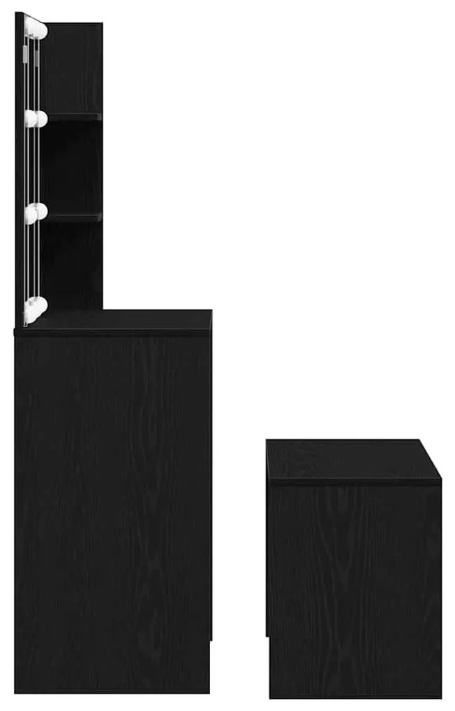 Conjunto de Mesa de Maquilhagem vidaXL com LED de Madeira de Engenhari
