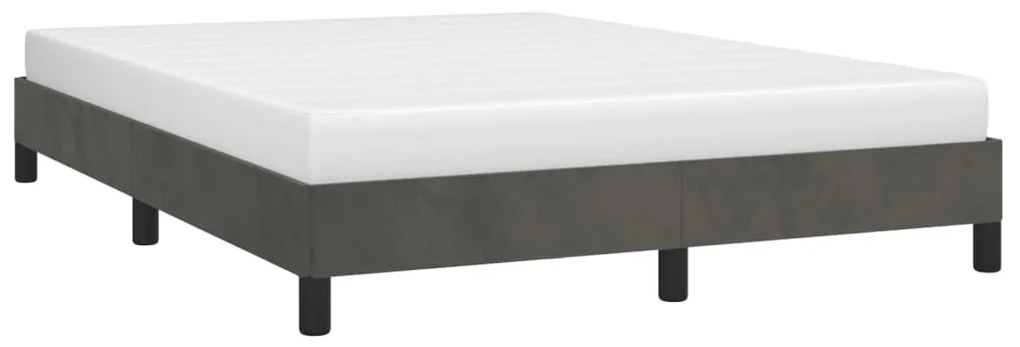 Estrutura de cama sem colchão 140x200 cm veludo cinzento-escuro