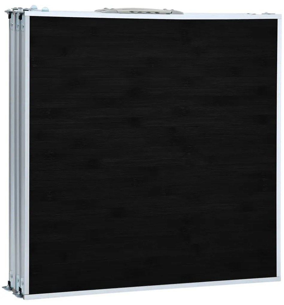 Mesa de campismo dobrável 180x60 cm alumínio cinzento