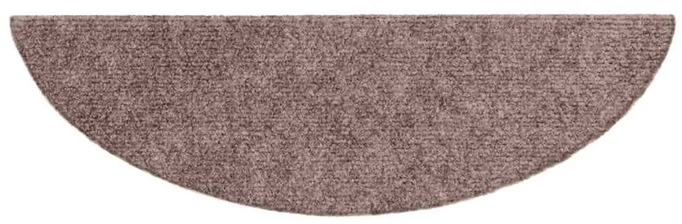 Tapetes de escada autoadesivos 20 peças 56x17x3 cm creme meia-lua