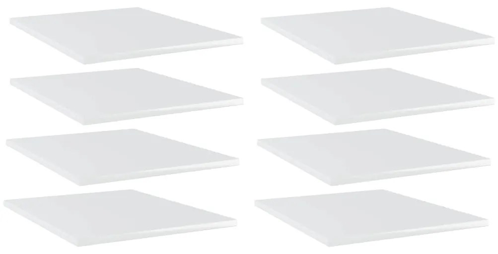 vidaXL Prateleiras para estante 8 pcs derivados de madeira branco