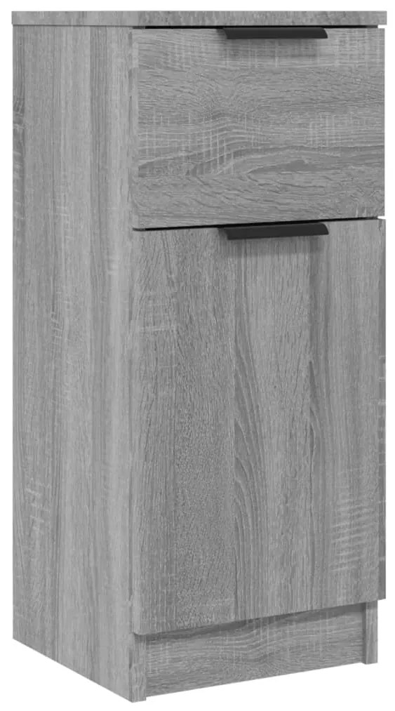 Aparadores 2 pcs 30x30x70 cm madeira processada sonoma cinza