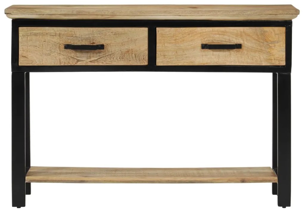 Mesa consola 110x30x75 cm madeira de mangueira áspera maciça