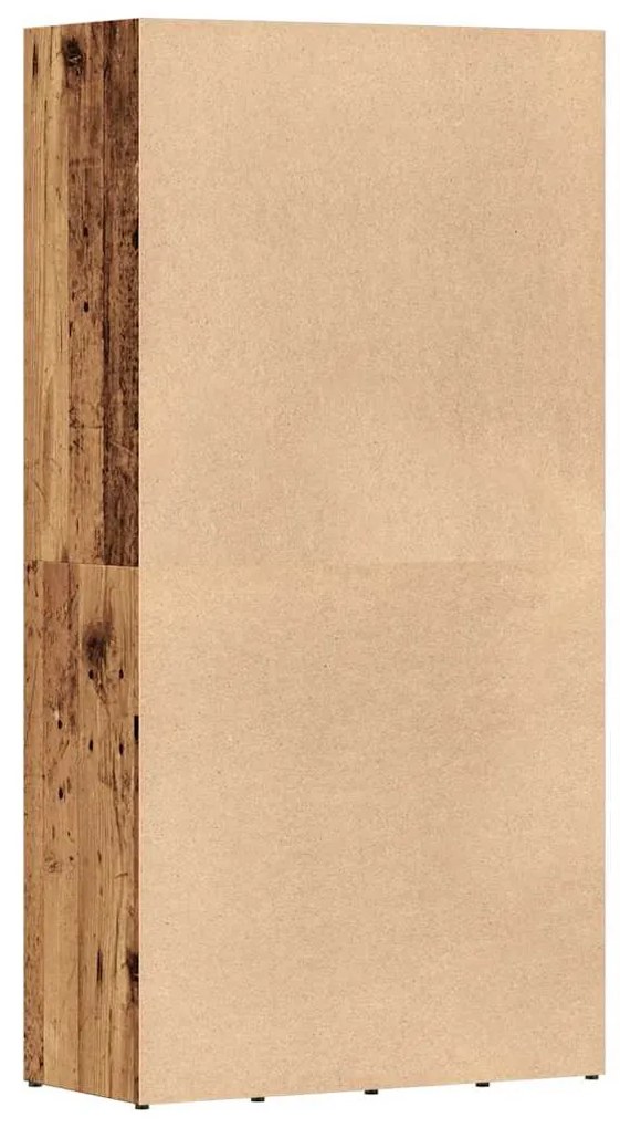 Armário de livros madeira velha 66x30x130 cm madeira trabalhada