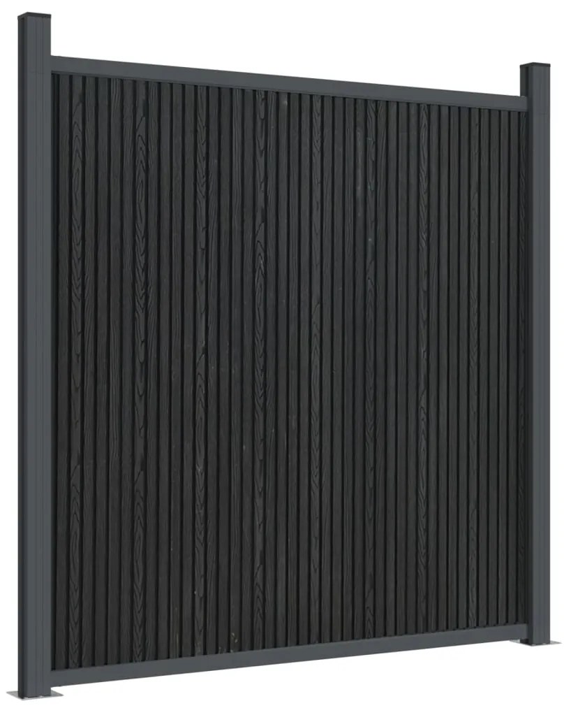 Painel de vedação 526x186 cm WPC cinzento
