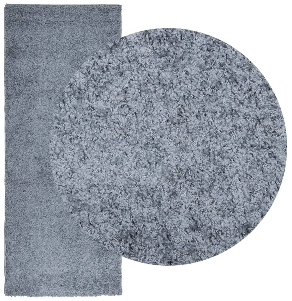 Tapete shaggy de pelo alto PAMPLONA 80x200 cm azul