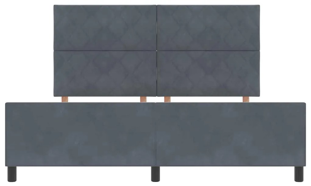 Estrutura de Cama vidaXL Cinza Escuro 180x200 cm Veludo