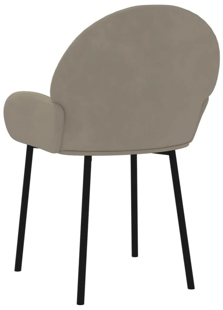 Cadeiras de jantar 2 pcs veludo cinzento-claro
