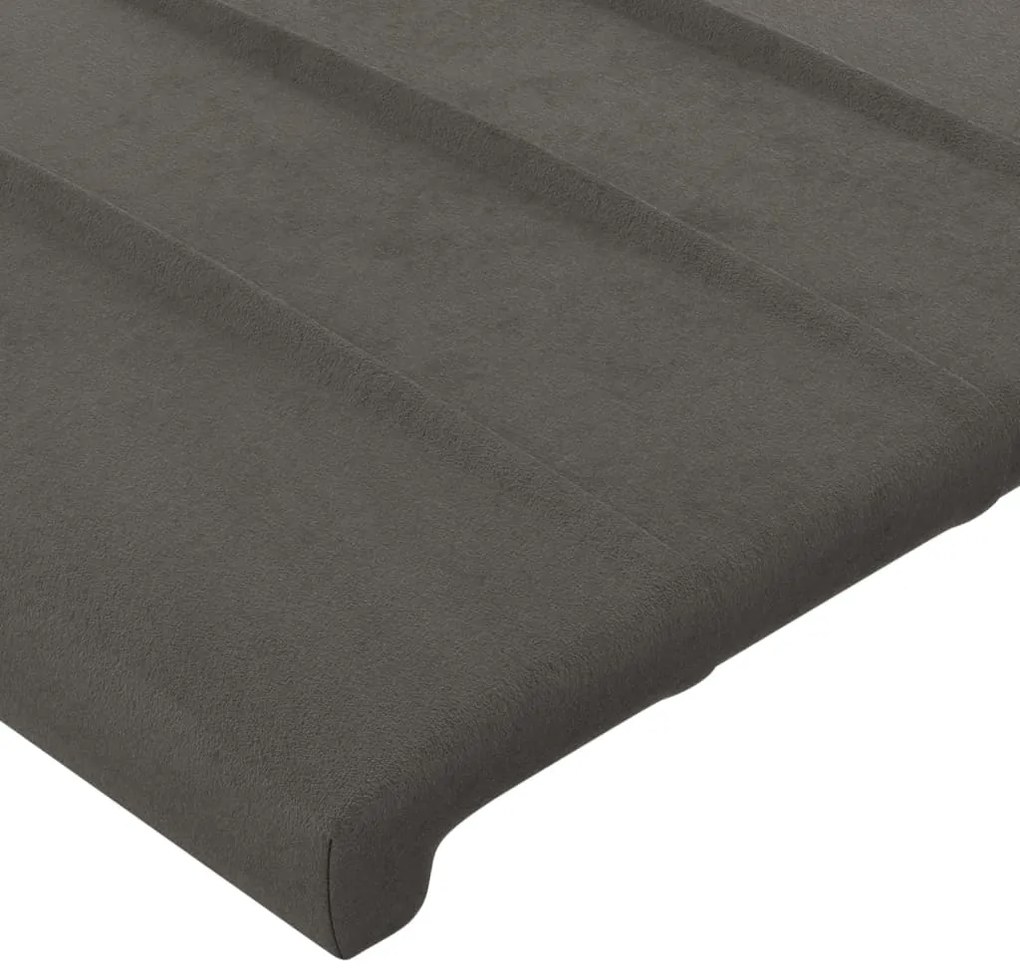 Cabeceira de cama 2 pcs veludo 100x5x78/88 cm cinzento-escuro