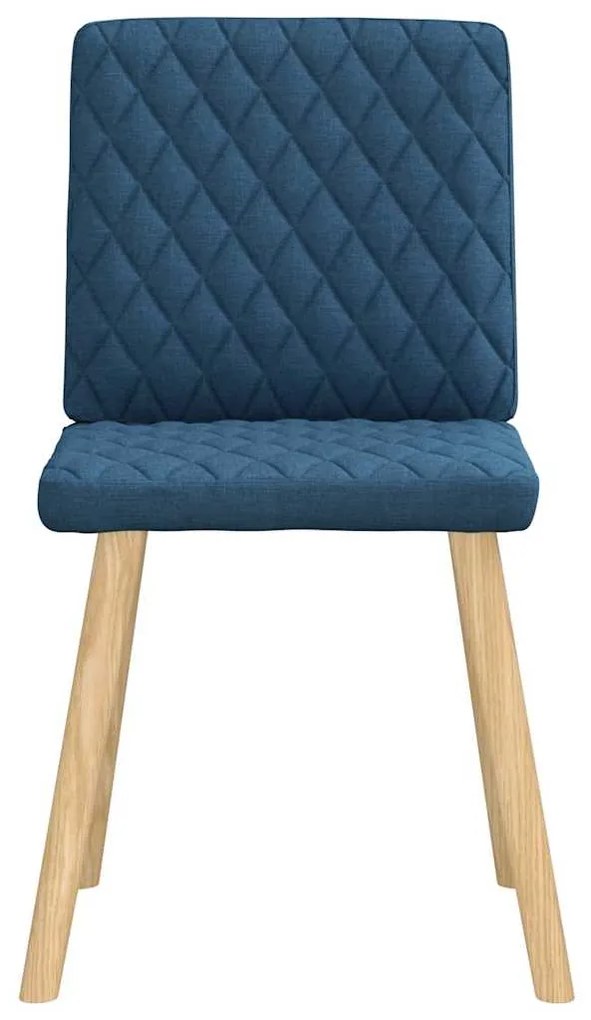 Cadeiras de jantar 4 pcs tecido azul