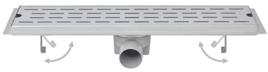 Dreno de chuveiro linear 2 pcs bolhas 630x140 mm aço inoxidável