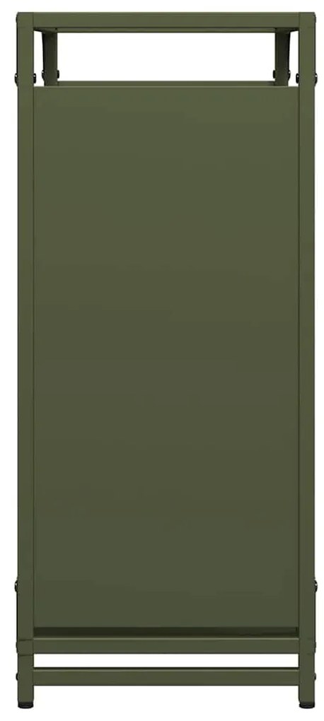 Suporte para lenha aço laminado a frio verde azeitona