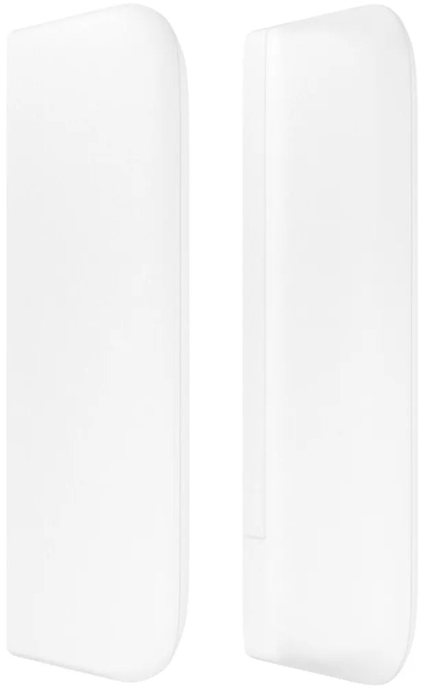 Cabeceira cama c/ abas couro artificial 203x16x78/88 cm branco