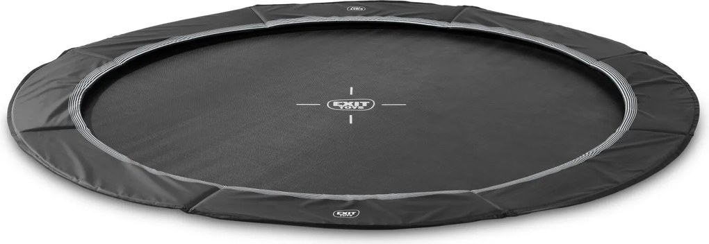 Trampolim redondo desportivo InTerra ao nível do solo ø305 cm - preto