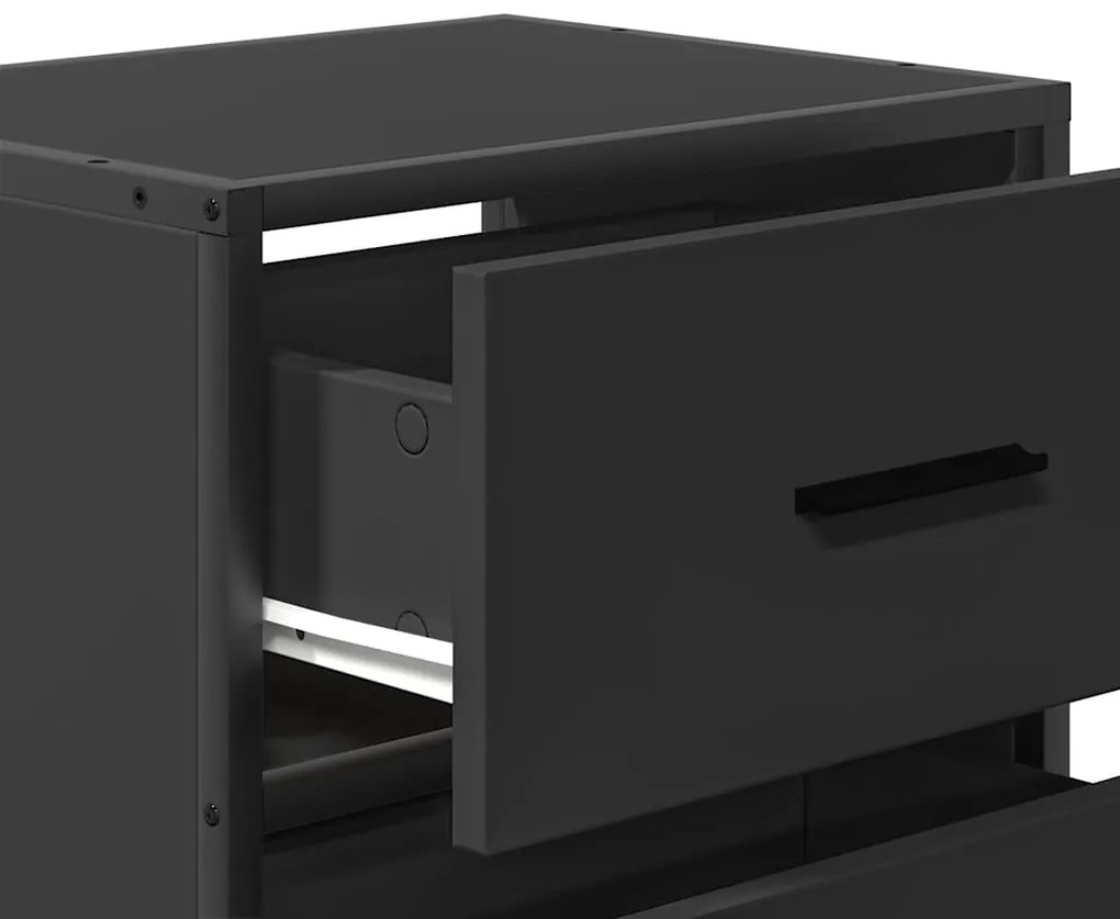 Mesa de cabeceira de parede 40x31x39,5 cm preto