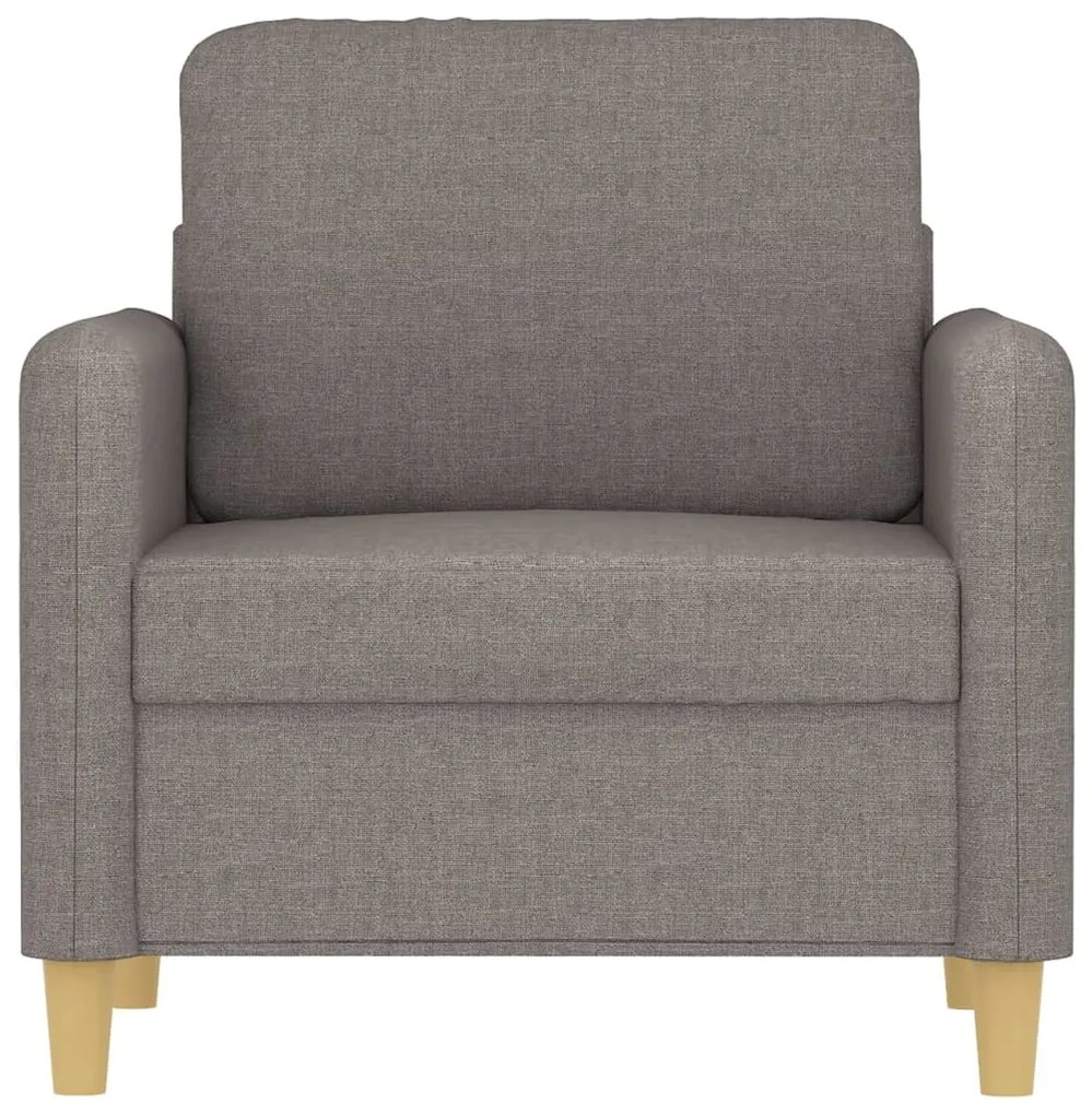 Poltrona tecido 60 cm cinzento-acastanhado