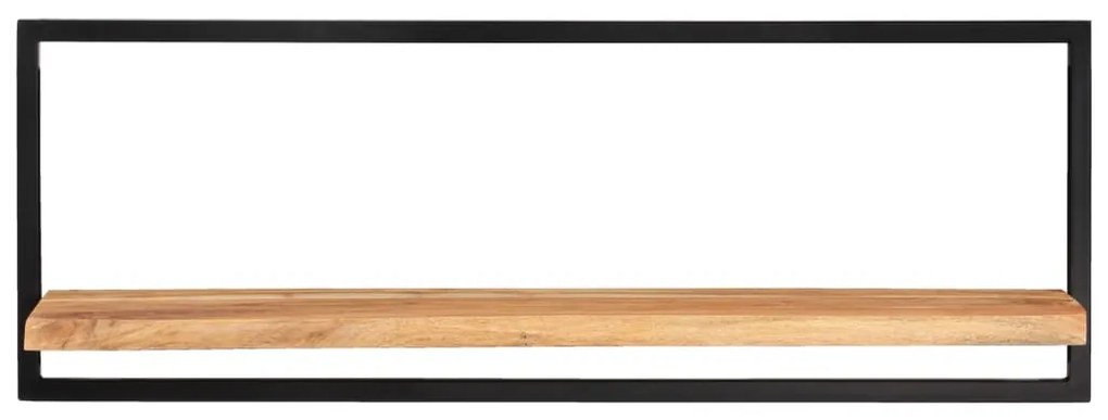Prateleiras de parede 2 pcs 100x24x35 cm acácia maciça e aço