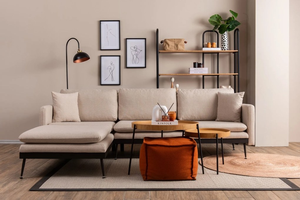 Sofá de Canto Reya – Creme – 245 cm x 180 cm