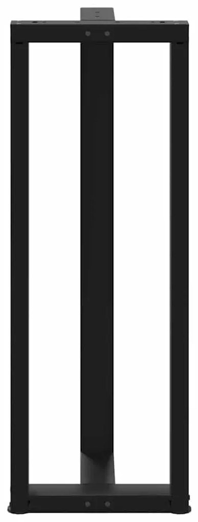 Pés de mesa de bar em forma de T, 2 peças, preto, 50x35x(110-111) cm,
