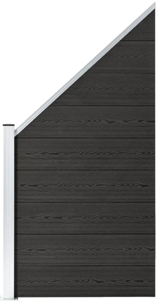 Painel de vedação 95x(105-180) cm WPC cinzento