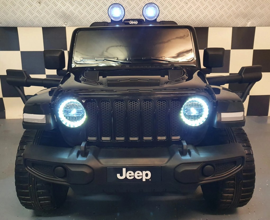 Jeep Wrangler bateria carro infantil 12 volts tracção às 4 rodas controlo remoto preto