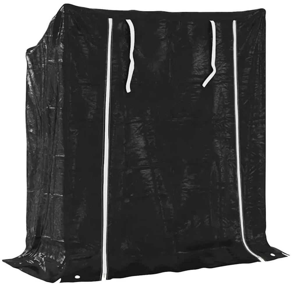 Rack de lenha tampa de chuva 100,5x40,5x110,5cm aço galvanizado