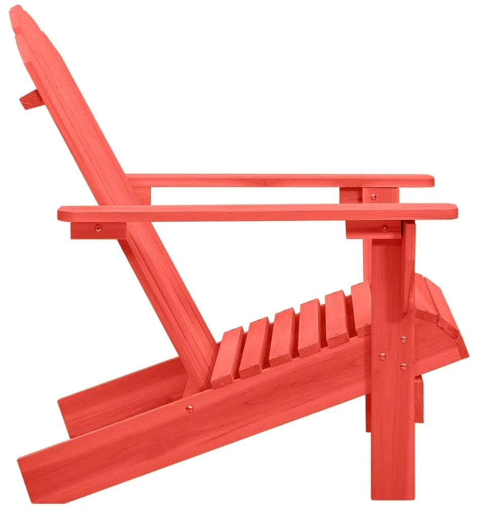 Cadeira Adirondack para jardim abeto maciço vermelho