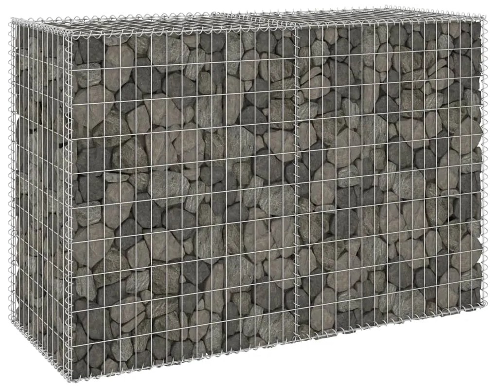 vidaXL Muro gabião com tampas aço galvanizado 150x60x100 cm